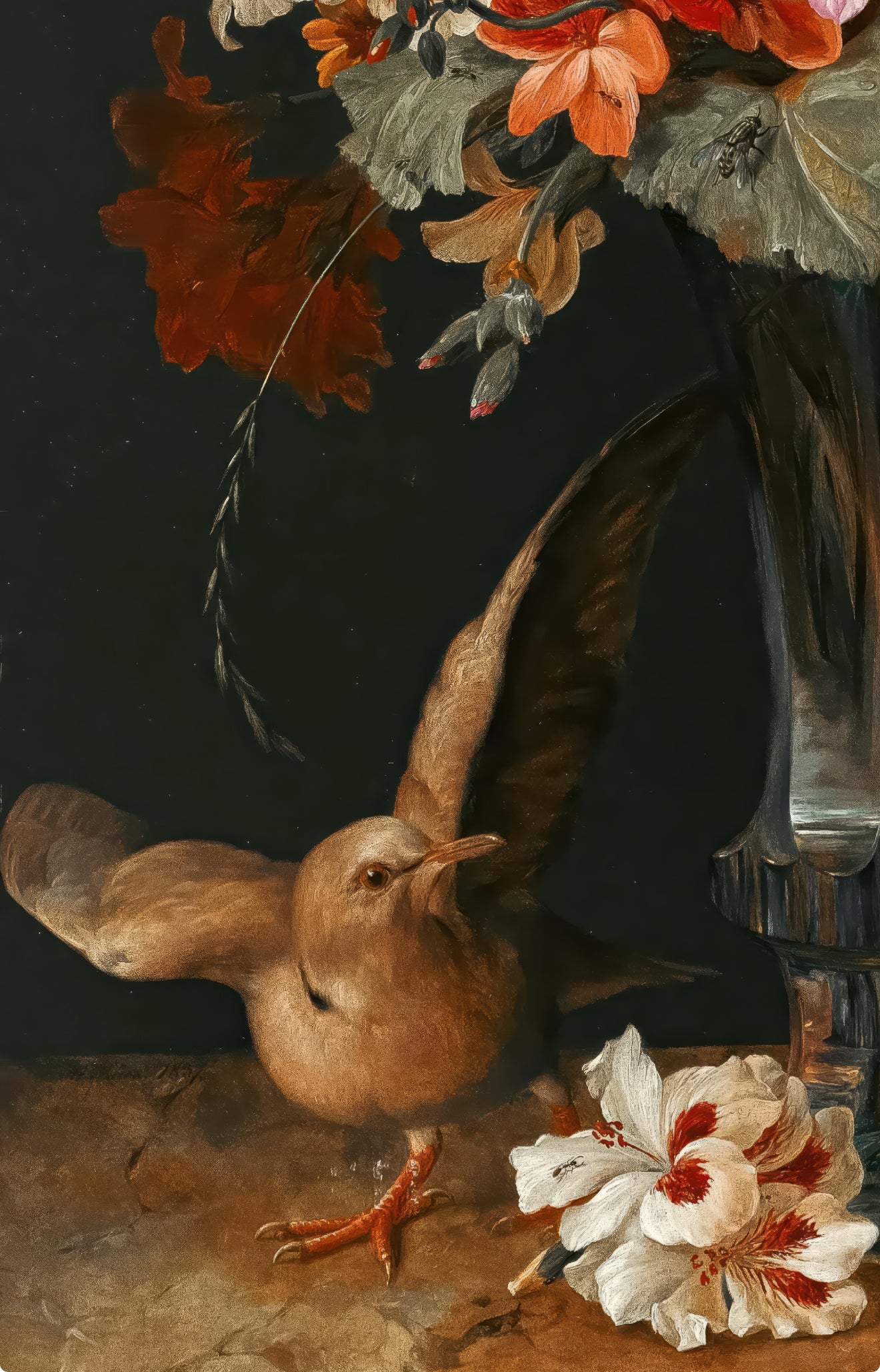 Bird, Peach & Fruit