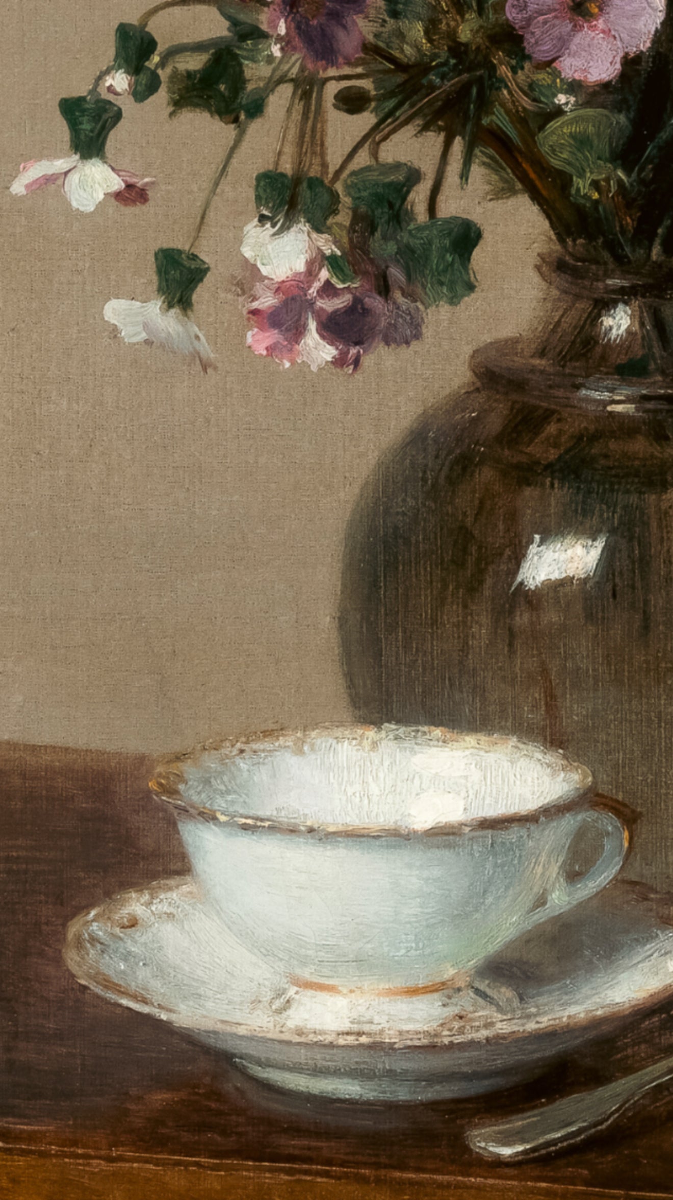 Flowers With a Cup of Coffee