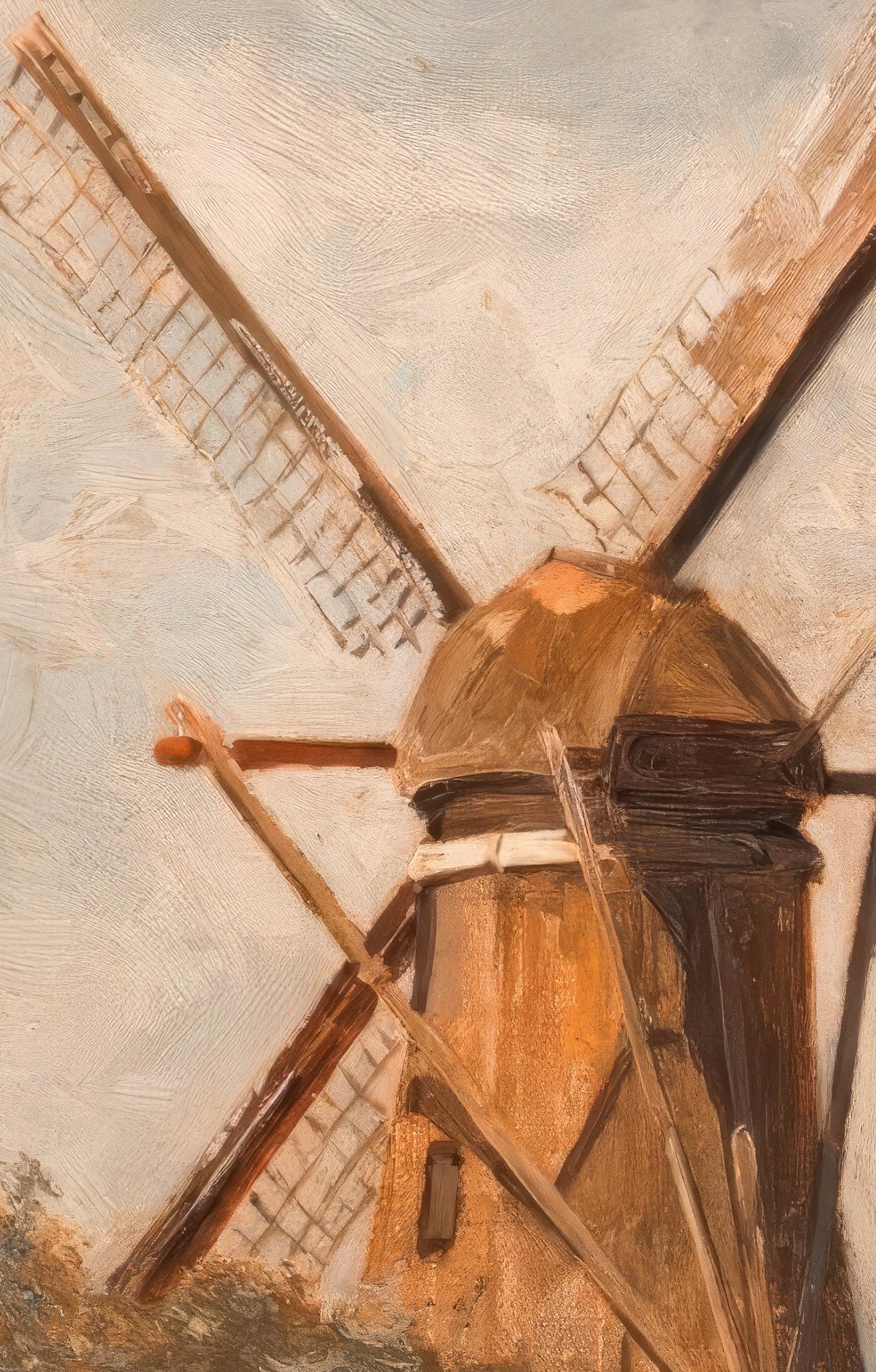Windmill on a Pond