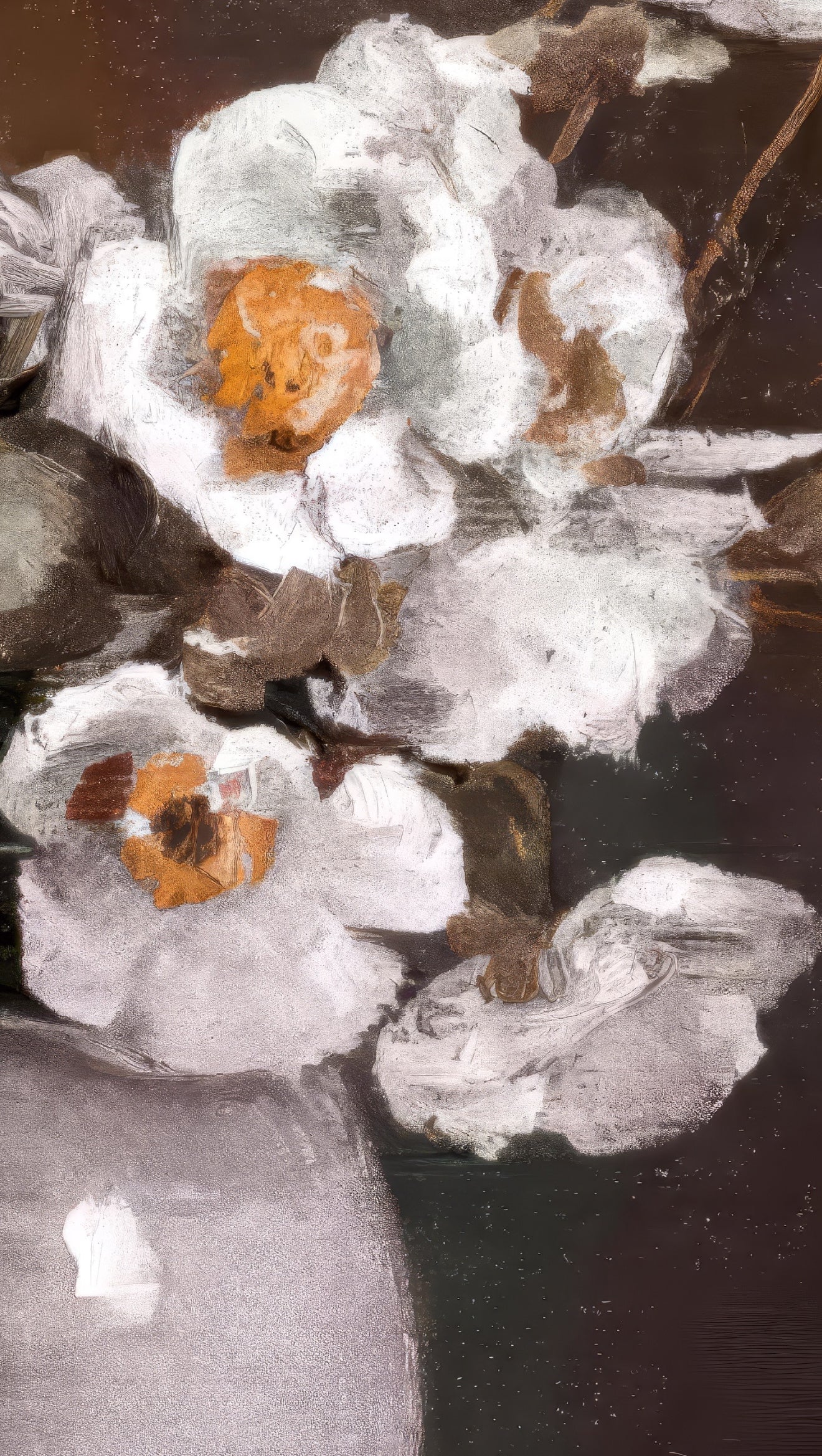 White Flowers in Vase