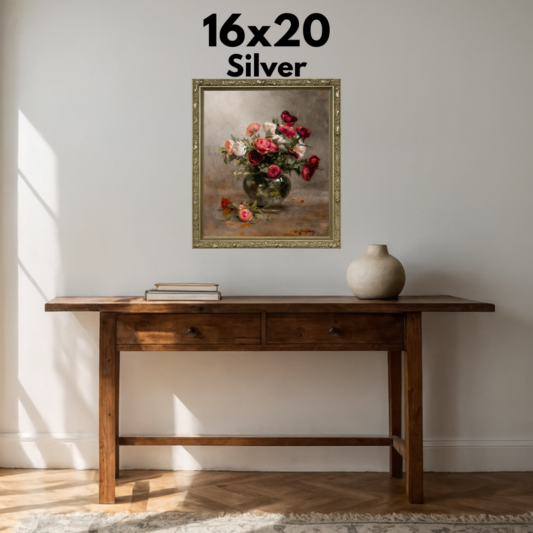 Vase of Colorful Roses