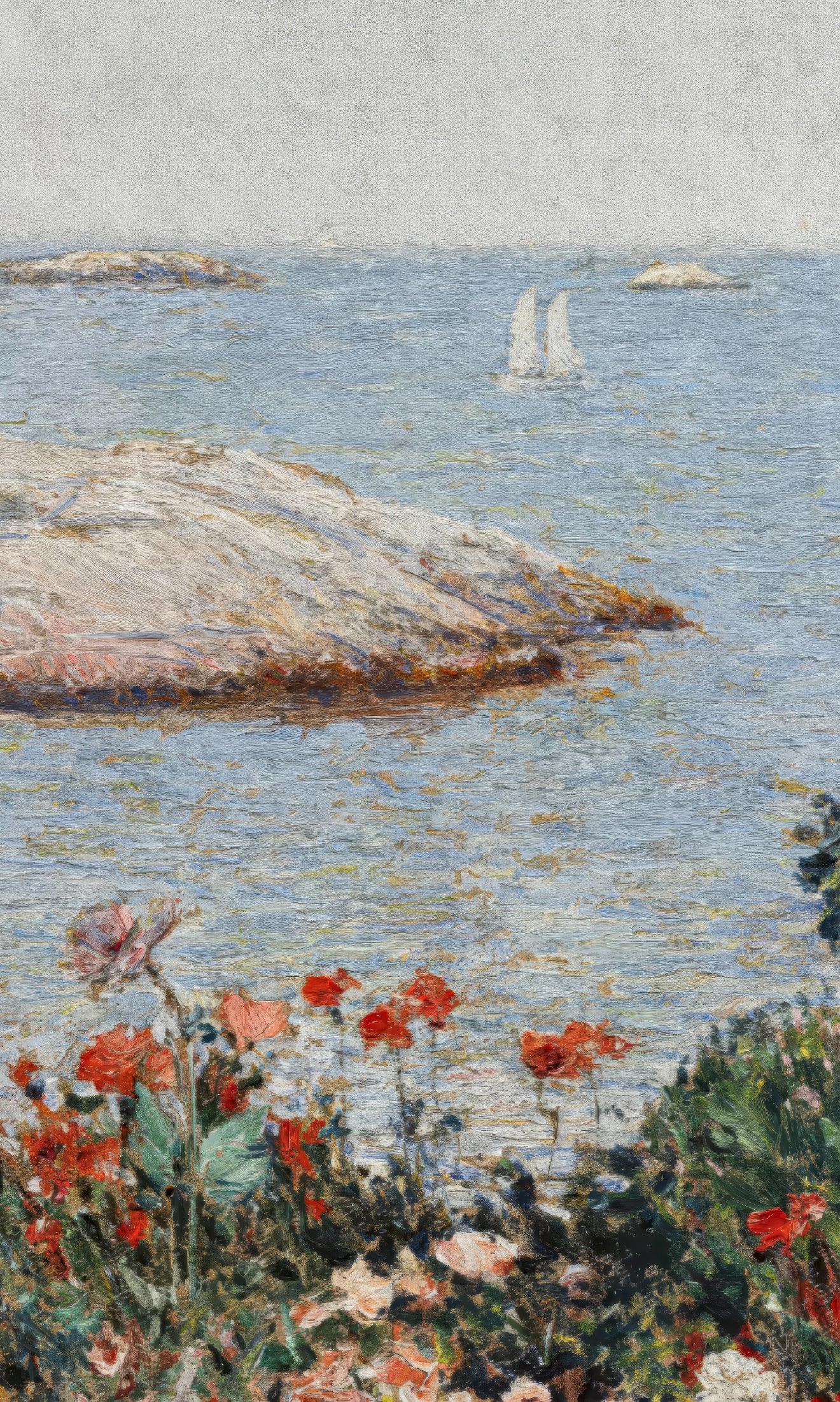 Poppies by an Island