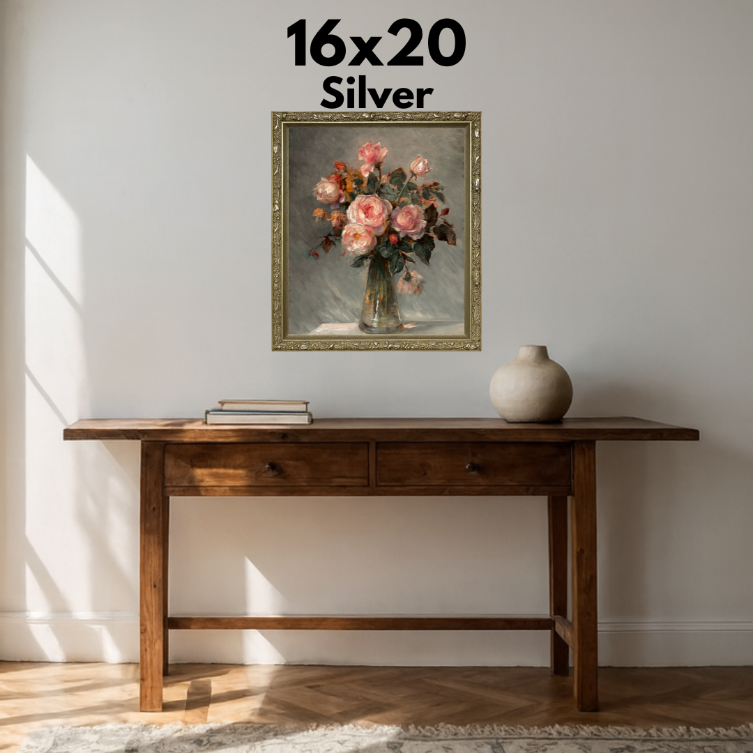 Roses in a Glass Vase