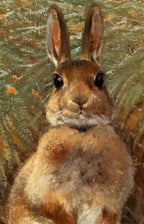 Close-up of a rabbit with a naturalistic background