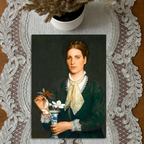 Woman Holding Flowers