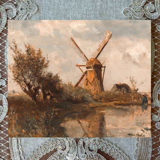 Windmill on a Pond