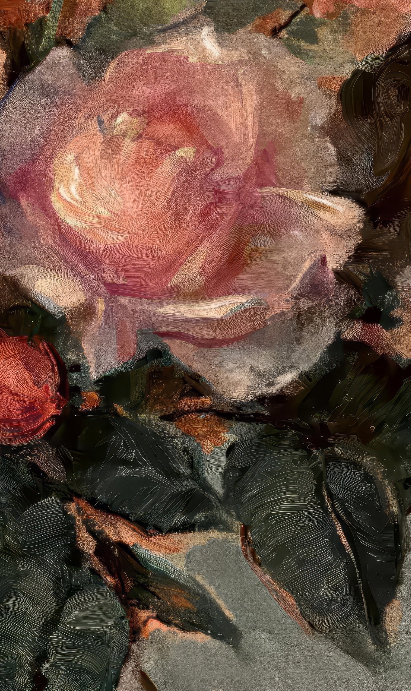 Roses in a Glass Vase