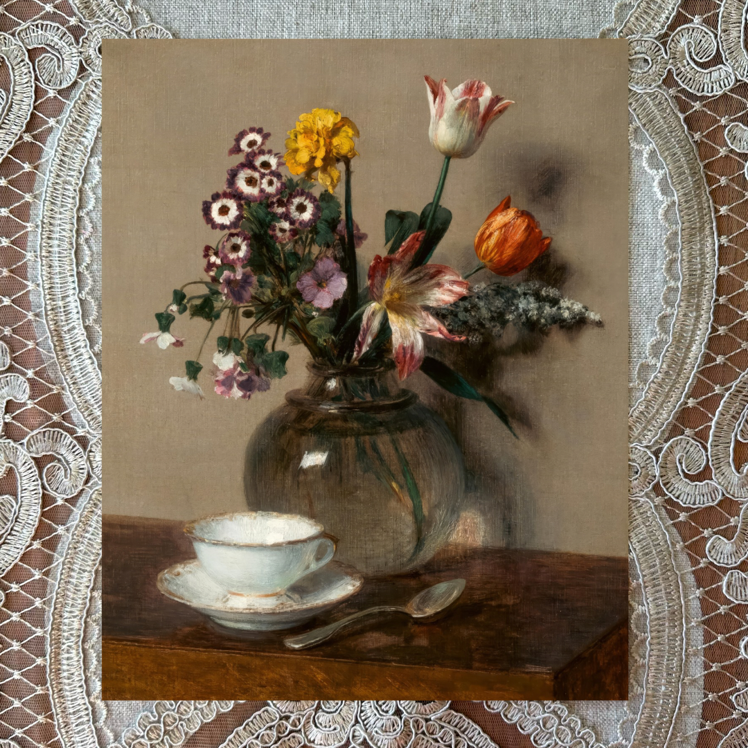 Flowers With a Cup of Coffee