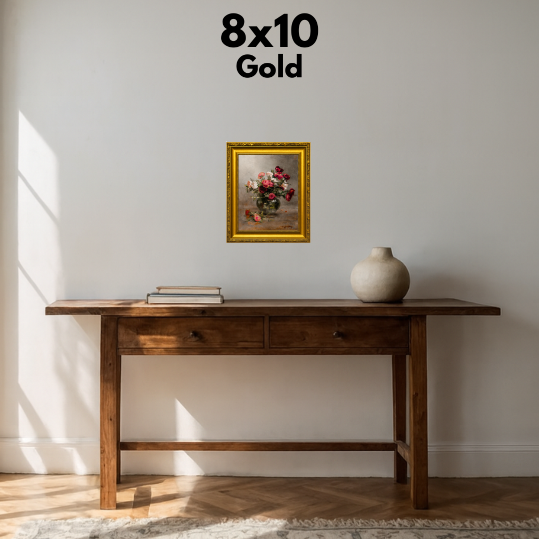 Vase of Colorful Roses