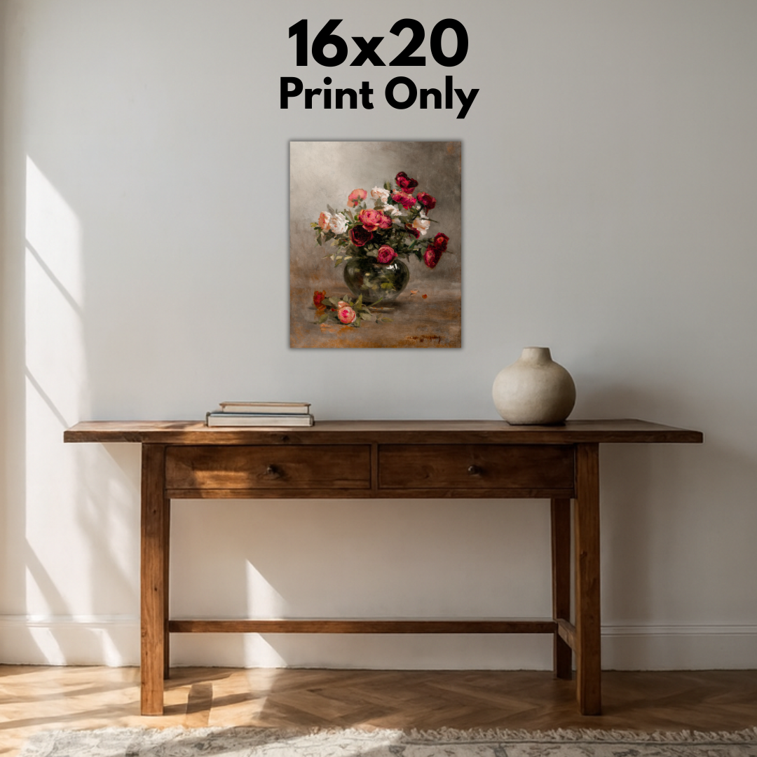 Vase of Colorful Roses