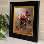 Vase of Colorful Roses