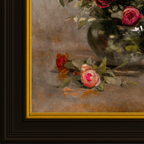 Vase of Colorful Roses