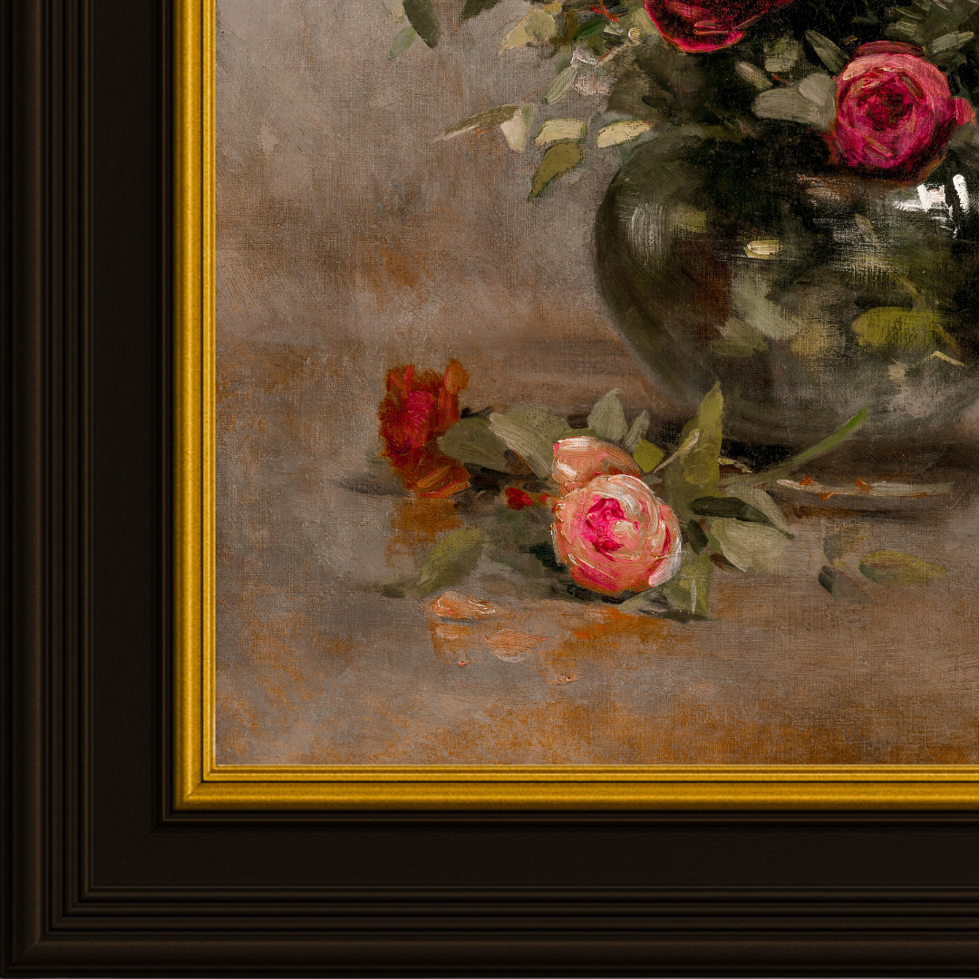 Vase of Colorful Roses