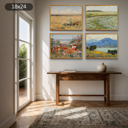 Vibrant Landscape Set of 4