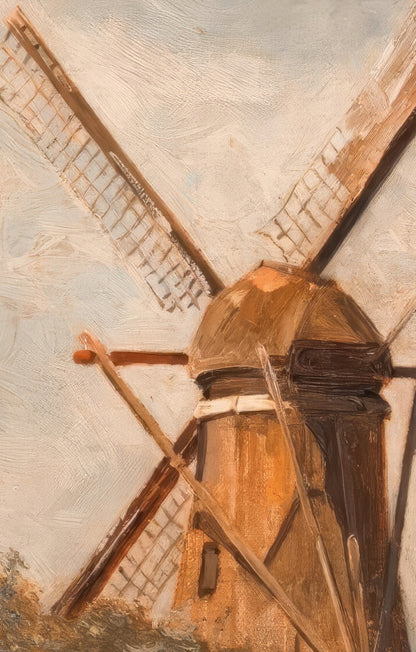 Windmill on a Pond