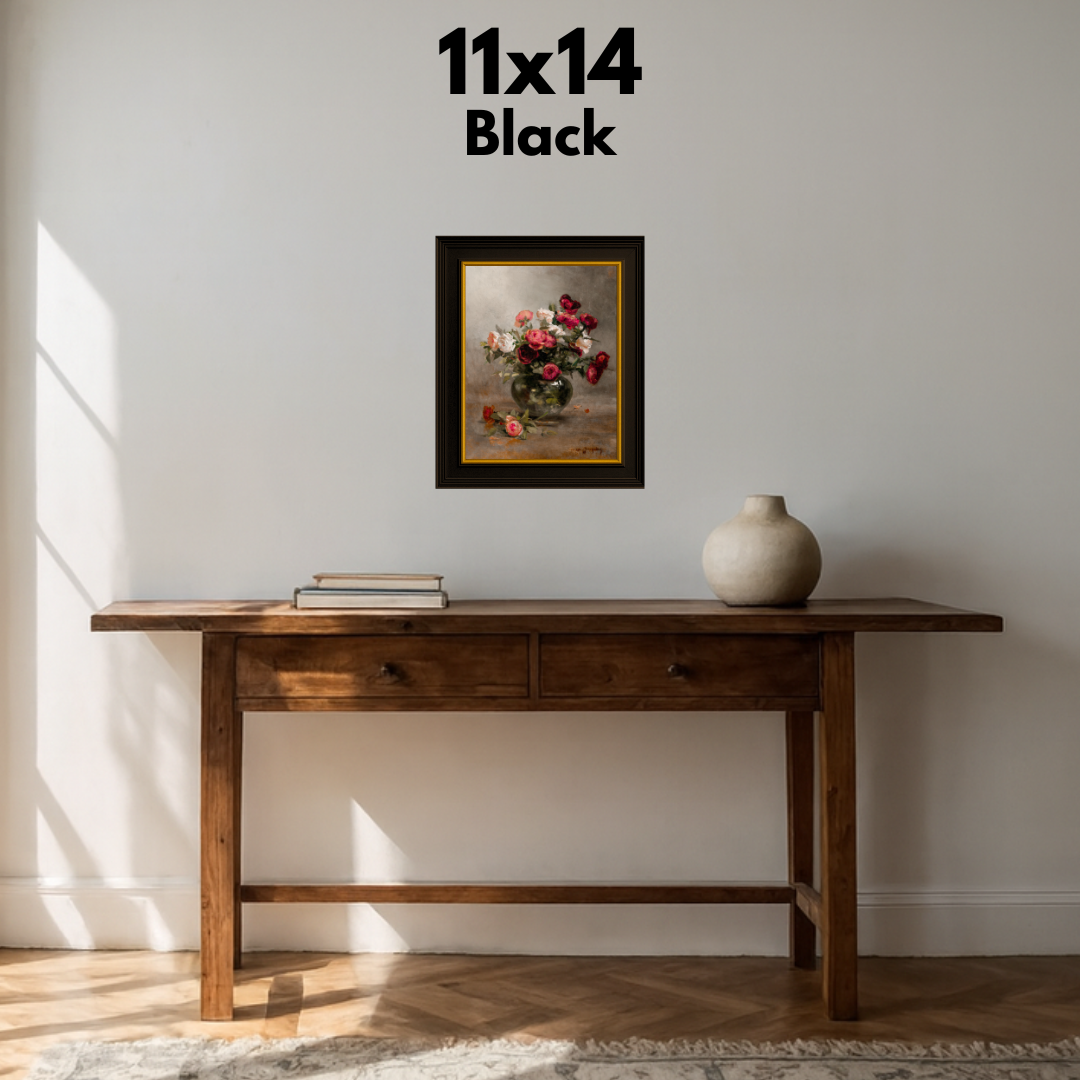 Vase of Colorful Roses