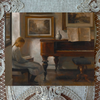 Reading By The Piano