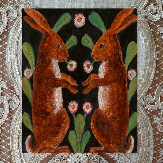 Spring Hares & Daisies