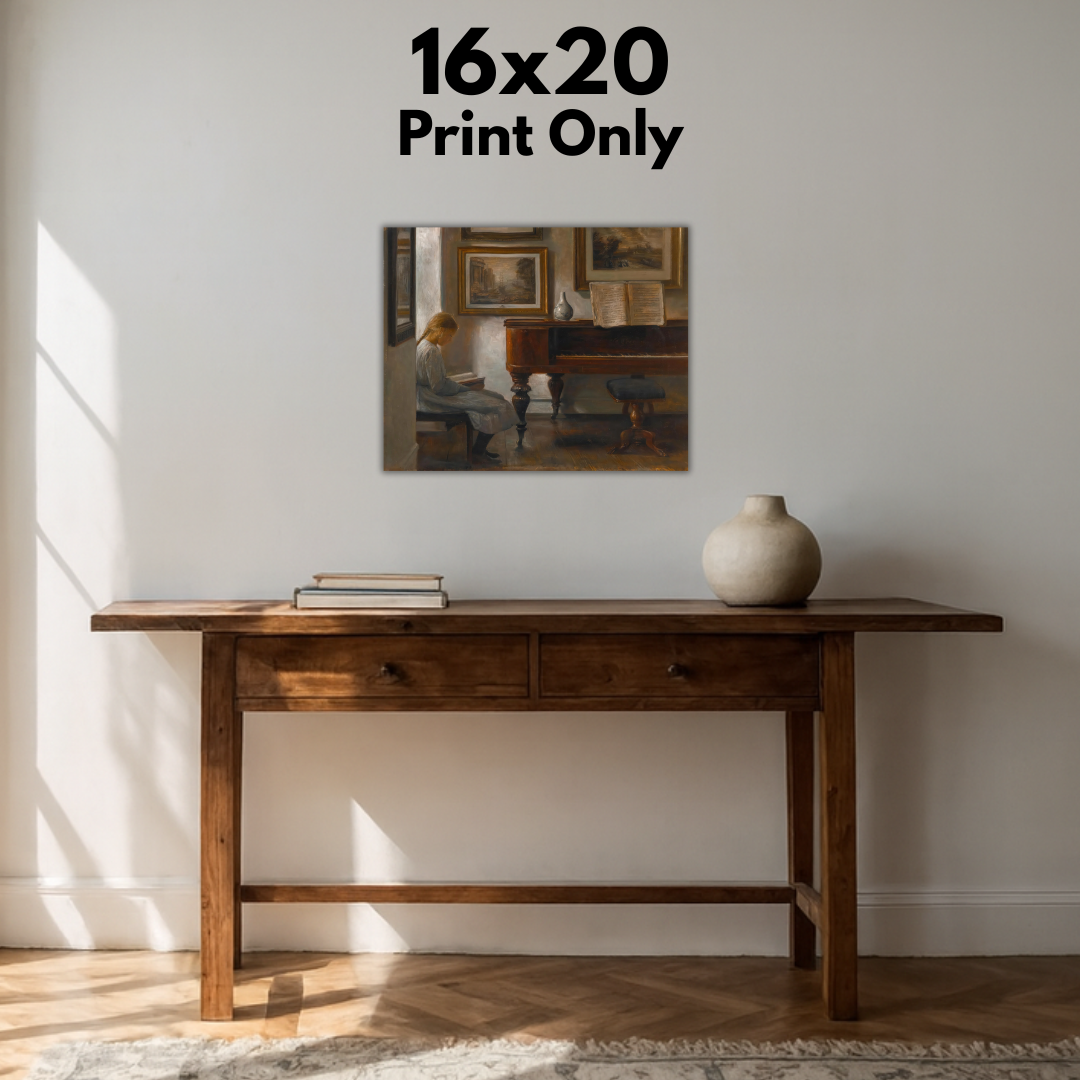 Reading By The Piano