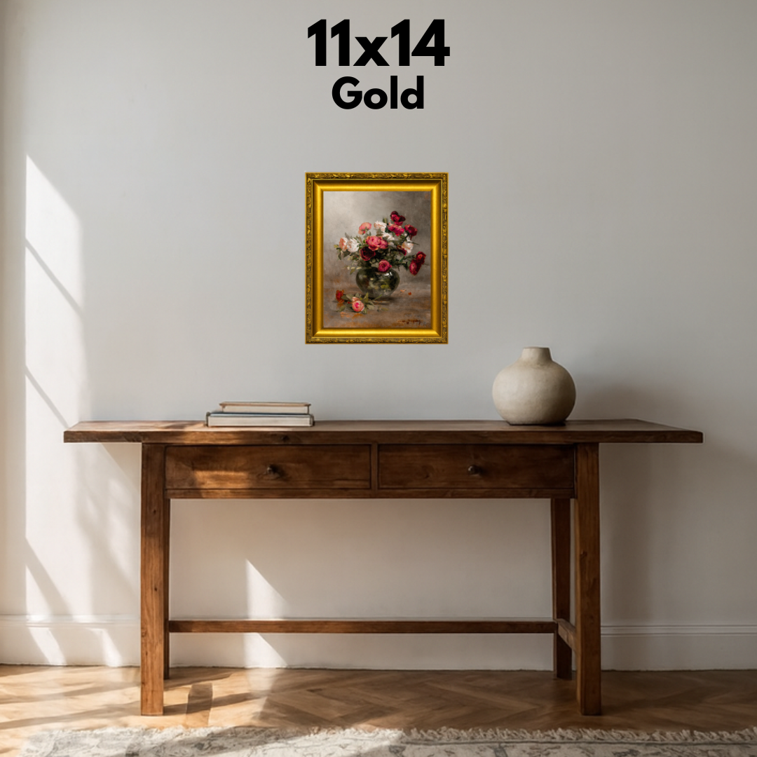 Vase of Colorful Roses