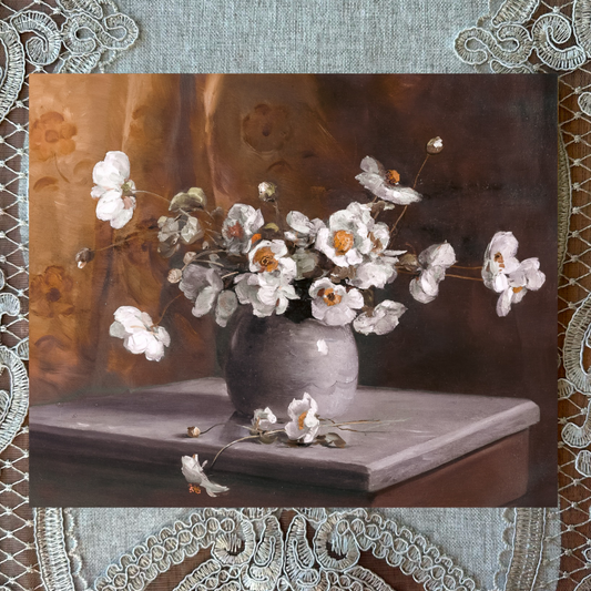 White Flowers in Vase