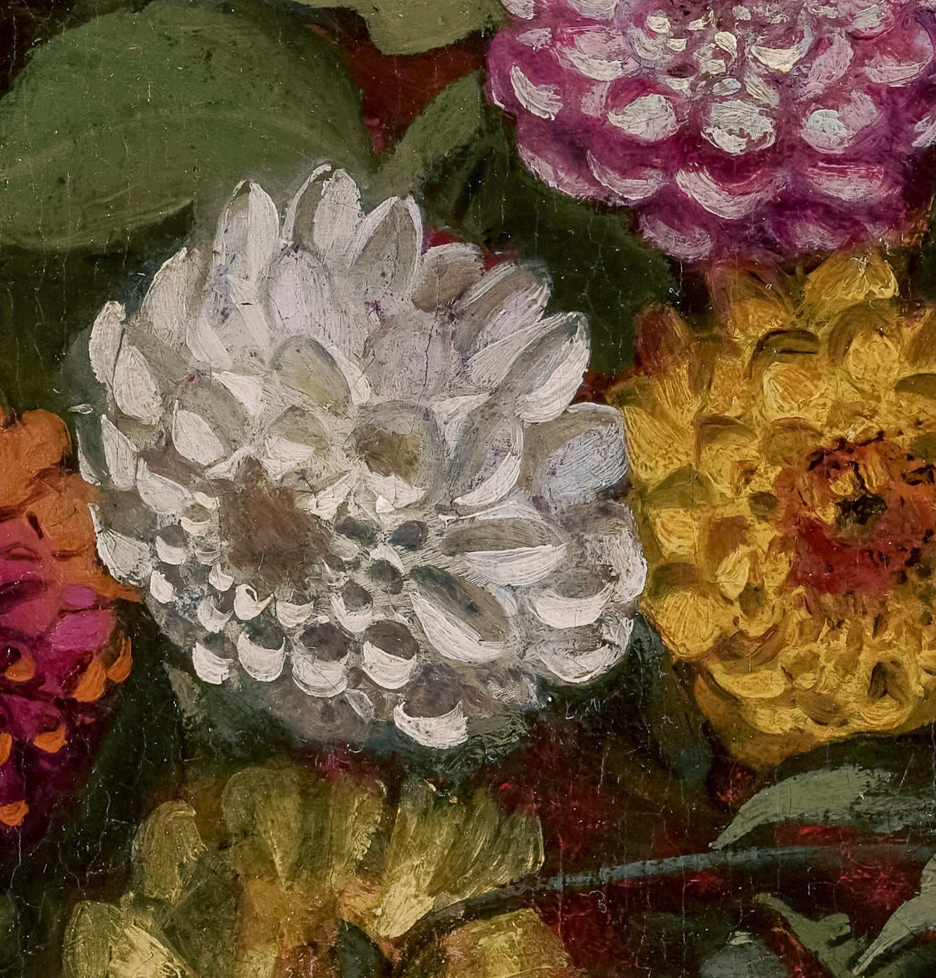 Dahlias, Zinnias & Hollyhocks