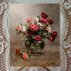 Vase of Colorful Roses