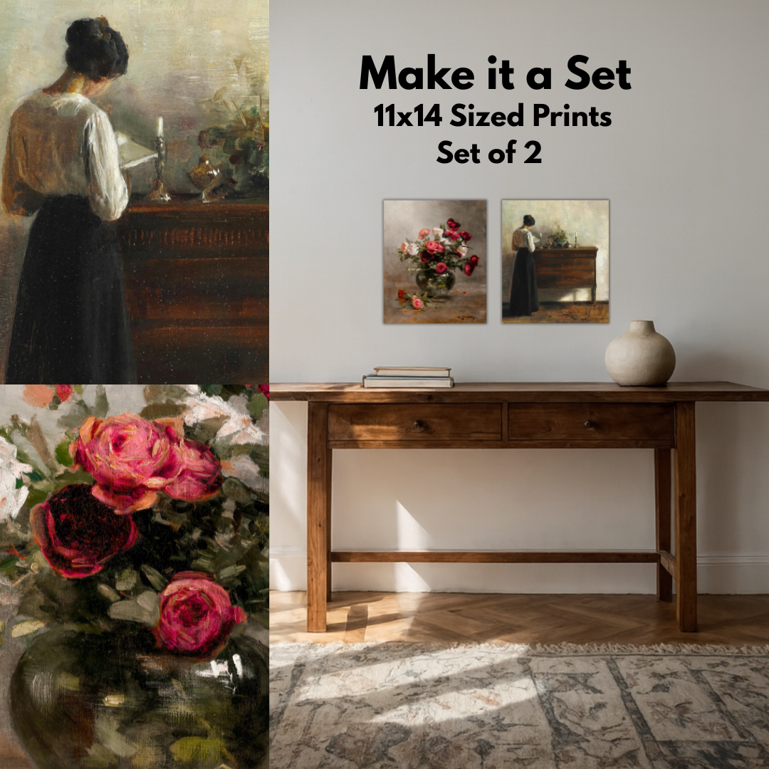 Vase of Colorful Roses