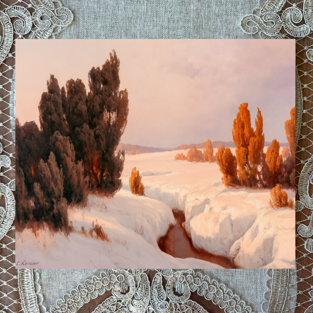 Winter Landscape With Trees